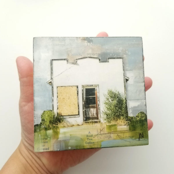 Mini Western House II, 4" x 4"
