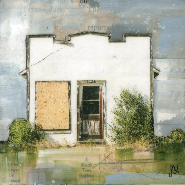 Mini Western House II, 4" x 4"