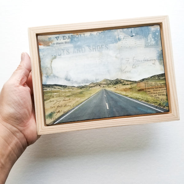Open Road II, 5" x 7" (framed)