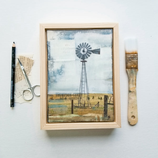 Pumping, 5" x 7" (Framed)