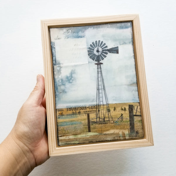 Pumping, 5" x 7" (Framed)