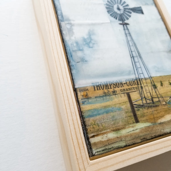 Pumping, 5" x 7" (Framed)