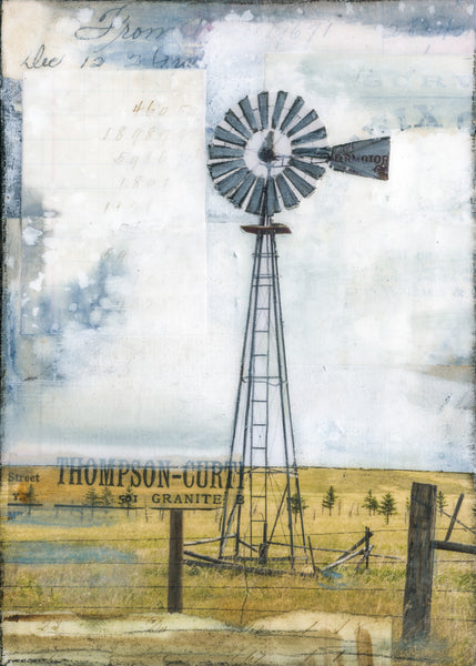 Pumping, 5" x 7" (Framed)