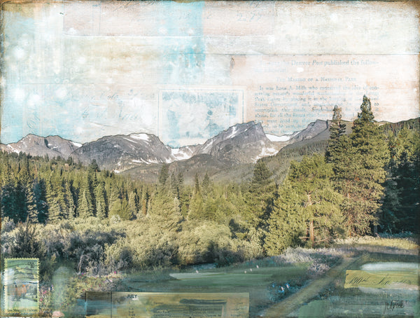 Rocky Mountain Trail, 9" x 12" (framed)