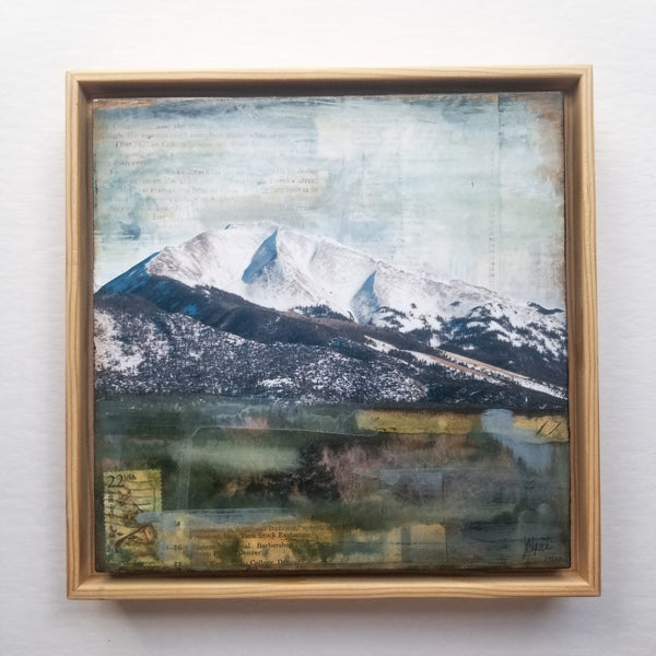 Sangre Peak, 8" x 8" (framed)
