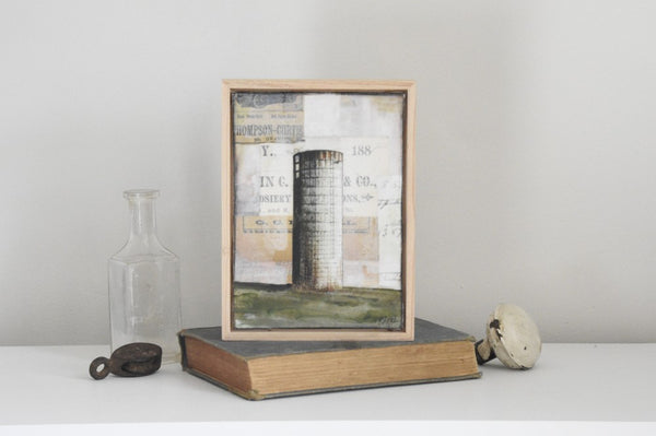 Silo II, 5" x 7" (Framed)