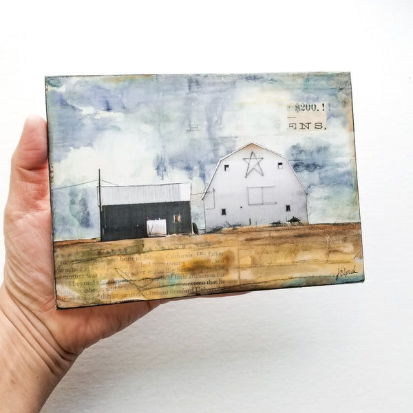 Star Barn II, 5" x 7" (Framed)