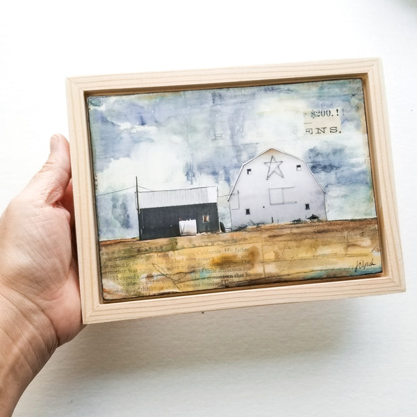 Star Barn II, 5" x 7" (Framed)
