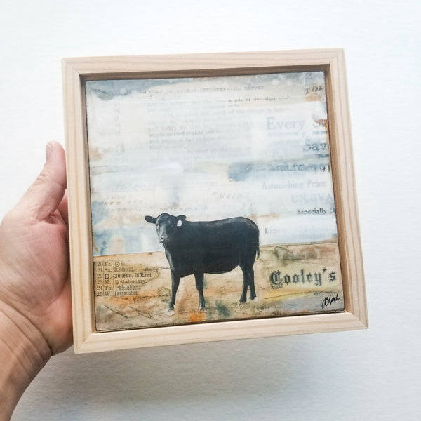 The Staredown, 6" x 6" (Framed)