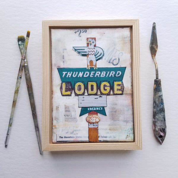 Thunderbird Lodge, 5" x 7" (Framed)