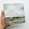Wary Bovine, 6" x 6" (Framed)