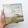 Yellow Barn II, 6" x 6" (Framed)