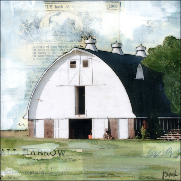 Gothic Barn, 6" x 6" (Framed)