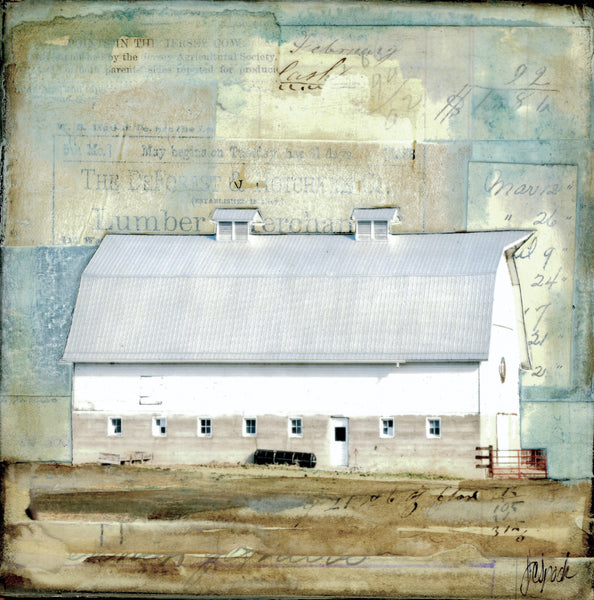 Still Barn, 6" x 6" (Framed)