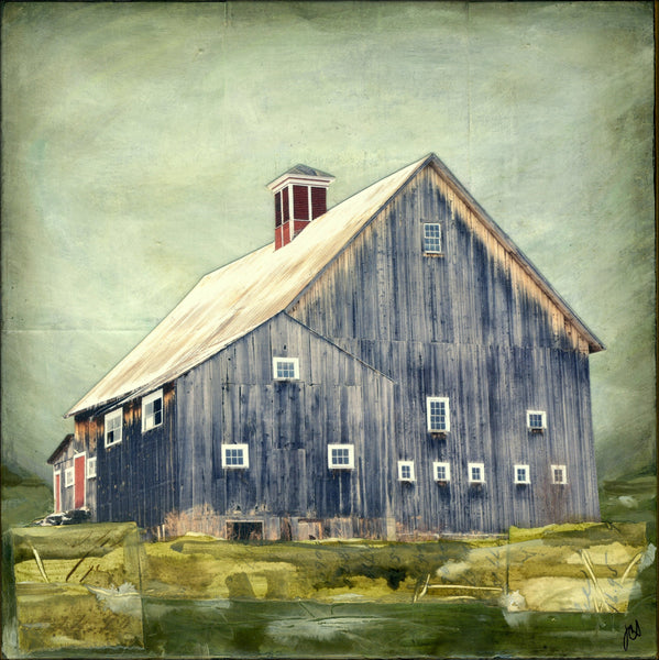 Barn in Solitude, 8" x 8" - J.C. Spock