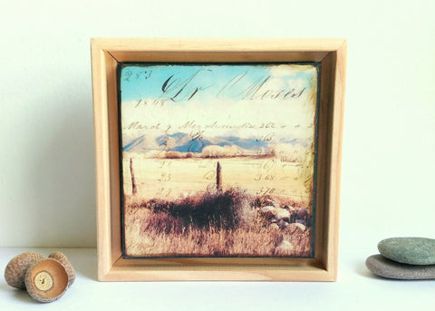 Fences, 4"x4" - J.C. Spock