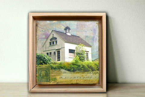 Garden Barn II, 4" x 4" - J.C. Spock