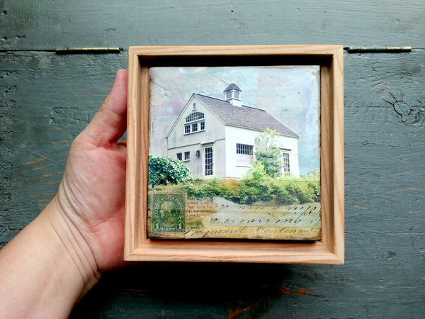 Garden Barn II, 4" x 4" - J.C. Spock