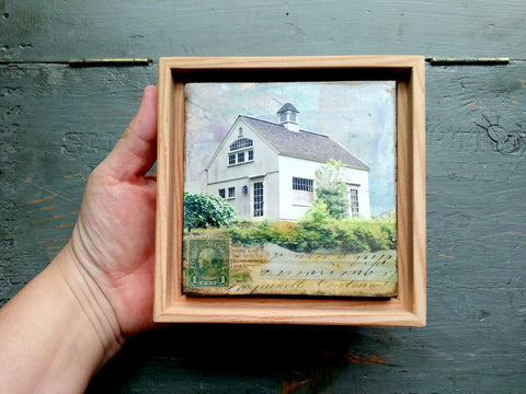Garden Barn II, 4" x 4" - J.C. Spock