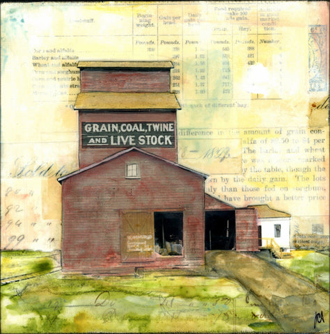 Coal, grain, etc., 6" x 6" - J.C. Spock