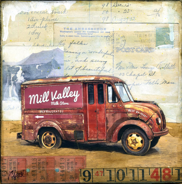 Milk Truck, 8" x 8" - J.C. Spock