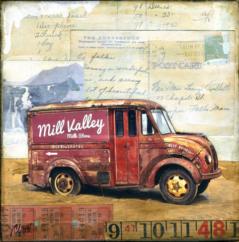 Milk Truck, 8" x 8" - J.C. Spock