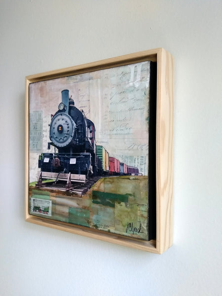 Rainbow Locomotive, 8" x 8" - J.C. Spock