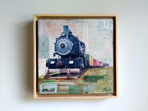Rainbow Locomotive, 8" x 8" - J.C. Spock
