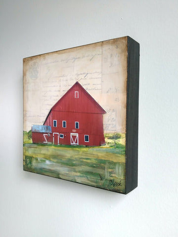 Red Barn II, 8" x 8" - J.C. Spock