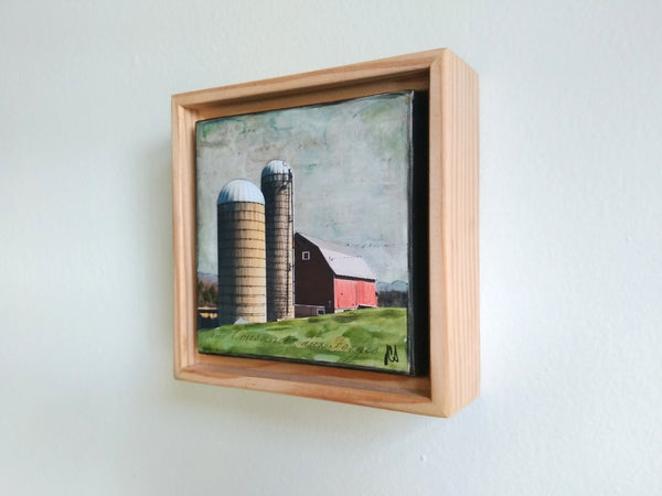 Red Barn III, 4" x 4" - J.C. Spock