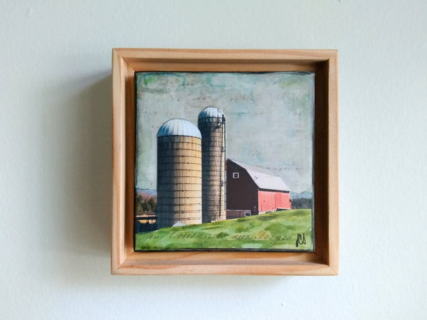 Red Barn III, 4" x 4" - J.C. Spock
