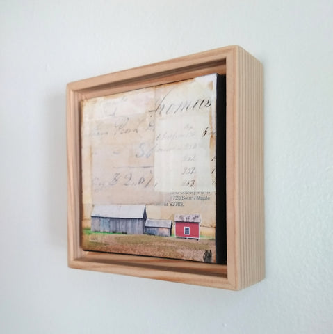 Red Shed, 4" x 4" - J.C. Spock