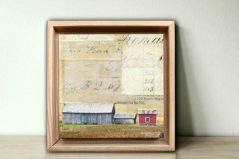 Red Shed, 4" x 4" - J.C. Spock