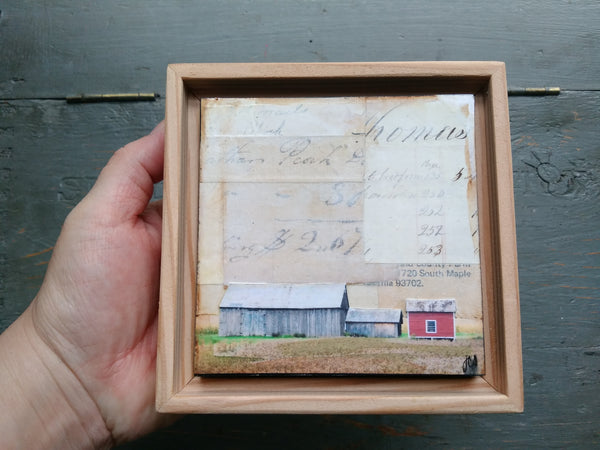 Red Shed, 4" x 4" - J.C. Spock
