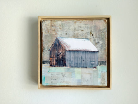 Snowy Barn II, 8" x 8" - J.C. Spock