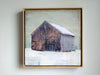 Snowy Barn, 12" x 12" - J.C. Spock