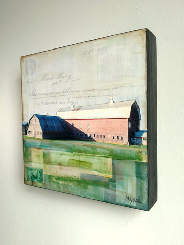 Sunrise Barn, 8" x 8" - J.C. Spock