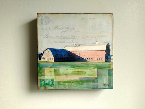 Sunrise Barn, 8" x 8" - J.C. Spock