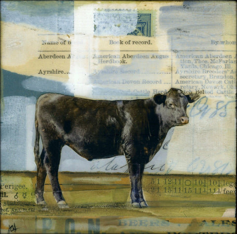 Sweet Cow II, 4" x 4" - J.C. Spock