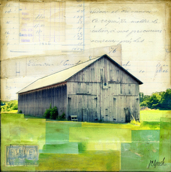 Tobacco Barn II, 8" x 8" - J.C. Spock