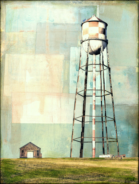 Water Tower, 9" x 12" - J.C. Spock