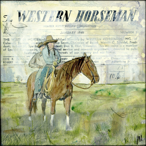 Western Horsemen, 5" x 5" - J.C. Spock